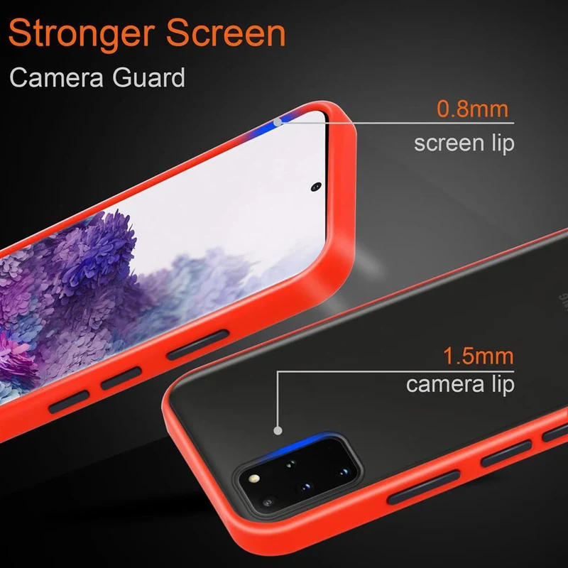 Cadorabo Hülle kompatibel mit Samsung Galaxy S20 PLUS Hybrid Schutzhülle mit TPU Silikon Innenseite und matter Kunststoff Rückseite