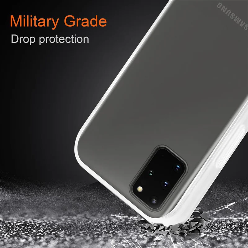 Cadorabo Hülle kompatibel mit Samsung Galaxy S20 PLUS Hybrid Schutzhülle mit TPU Silikon Innenseite und matter Kunststoff Rückseite