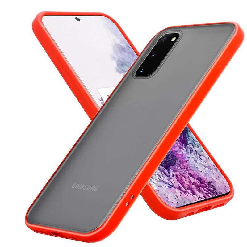 Cadorabo Hülle kompatibel mit Samsung Galaxy S20 Hybrid Schutzhülle mit TPU Silikon Innenseite und matter Kunststoff Rückseite