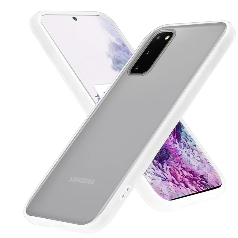 Cadorabo Hülle kompatibel mit Samsung Galaxy S20 Hybrid Schutzhülle mit TPU Silikon Innenseite und matter Kunststoff Rückseite