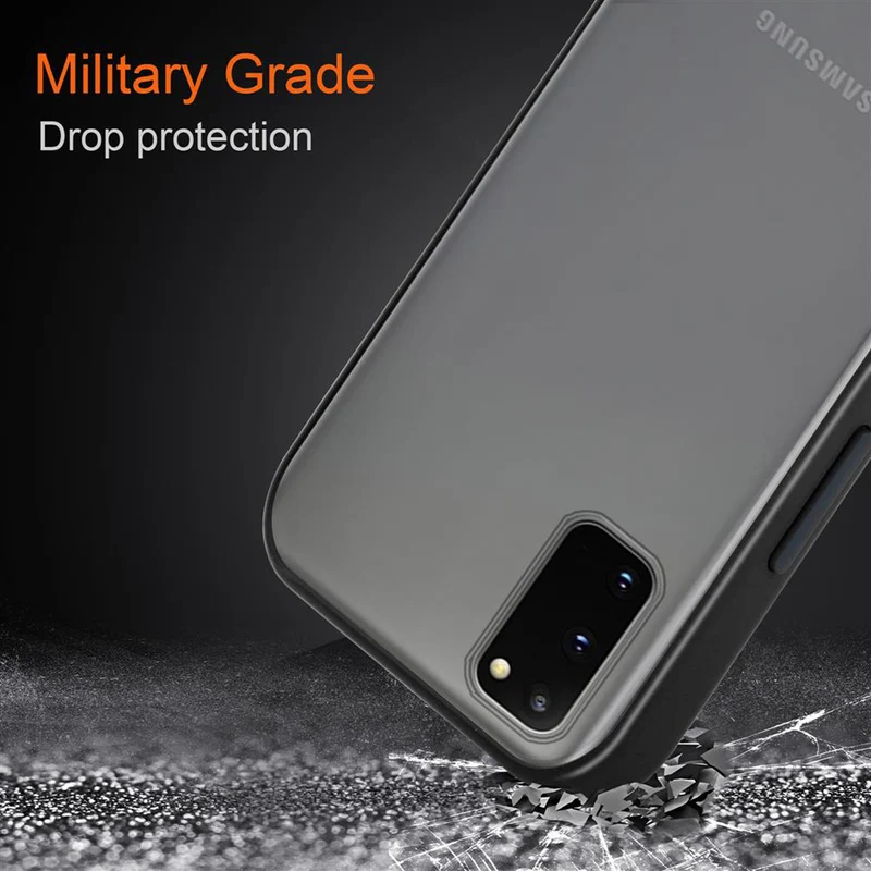 Cadorabo Hülle kompatibel mit Samsung Galaxy S20 Hybrid Schutzhülle mit TPU Silikon Innenseite und matter Kunststoff Rückseite
