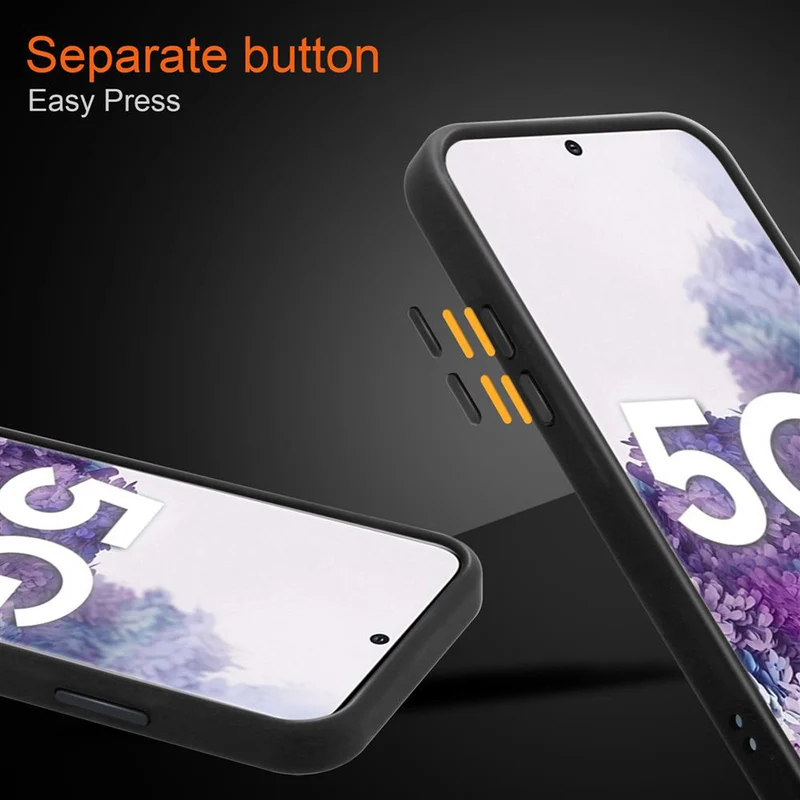 Cadorabo Hülle kompatibel mit Samsung Galaxy S20 Hybrid Schutzhülle mit TPU Silikon Innenseite und matter Kunststoff Rückseite