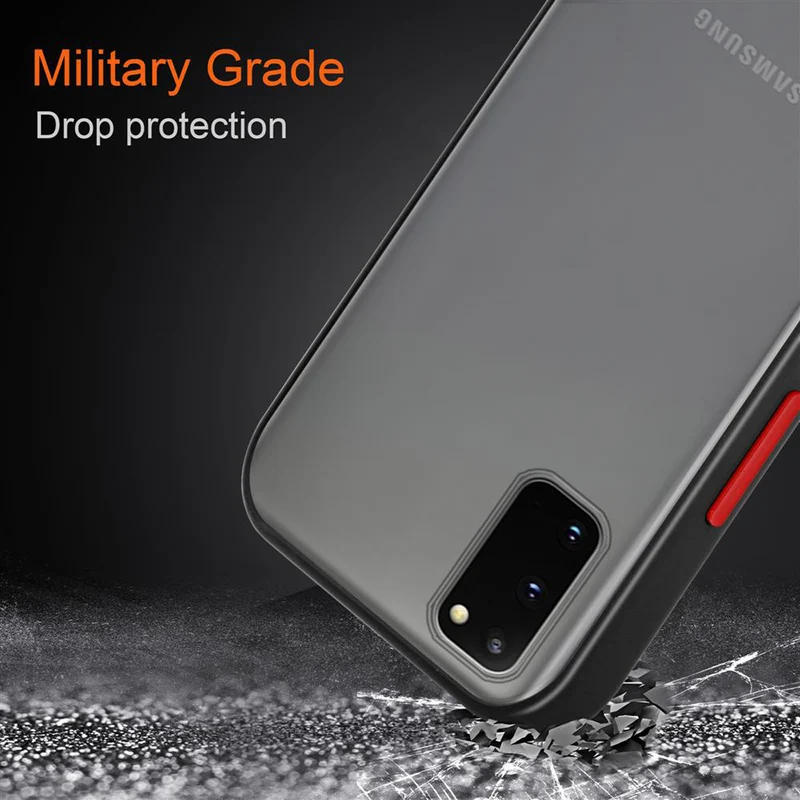 Cadorabo Hülle kompatibel mit Samsung Galaxy S20 Hybrid Schutzhülle mit TPU Silikon Innenseite und matter Kunststoff Rückseite