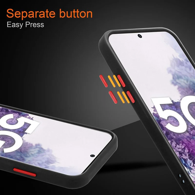 Cadorabo Hülle kompatibel mit Samsung Galaxy S20 Hybrid Schutzhülle mit TPU Silikon Innenseite und matter Kunststoff Rückseite
