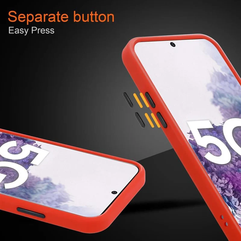Cadorabo Hülle kompatibel mit Samsung Galaxy S20 Hybrid Schutzhülle mit TPU Silikon Innenseite und matter Kunststoff Rückseite