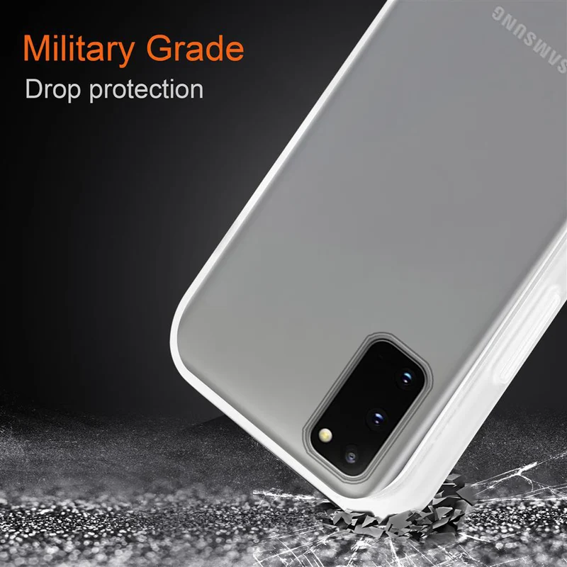 Cadorabo Hülle kompatibel mit Samsung Galaxy S20 Hybrid Schutzhülle mit TPU Silikon Innenseite und matter Kunststoff Rückseite