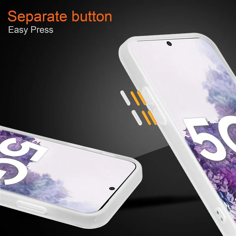 Cadorabo Hülle kompatibel mit Samsung Galaxy S20 Hybrid Schutzhülle mit TPU Silikon Innenseite und matter Kunststoff Rückseite