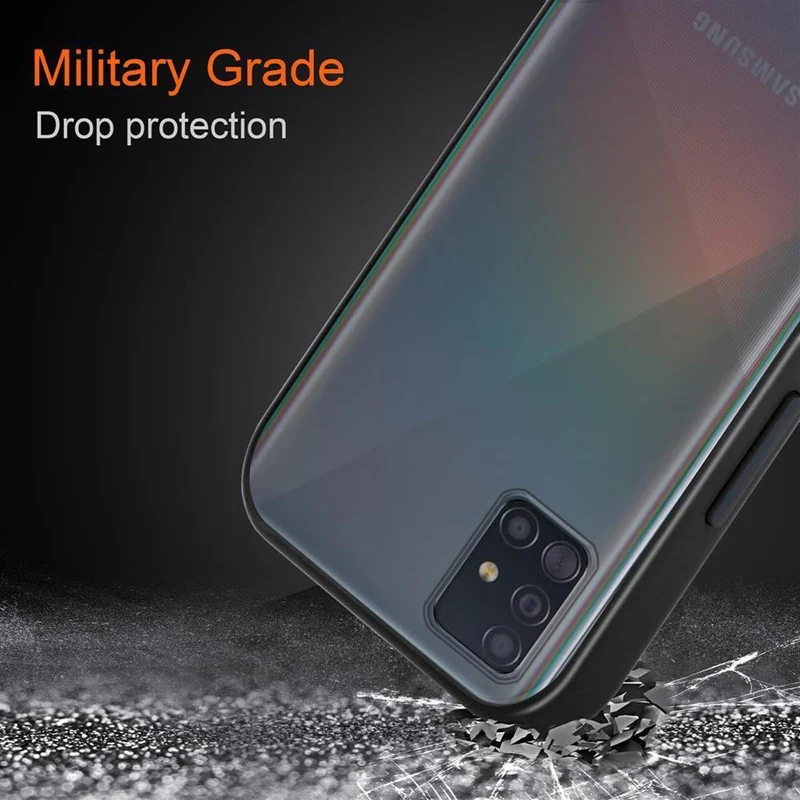 Cadorabo Hülle kompatibel mit Samsung Galaxy A51 4G / M40s Hybrid Schutzhülle mit TPU Silikon Innenseite und matter Kunststoff Rückseite