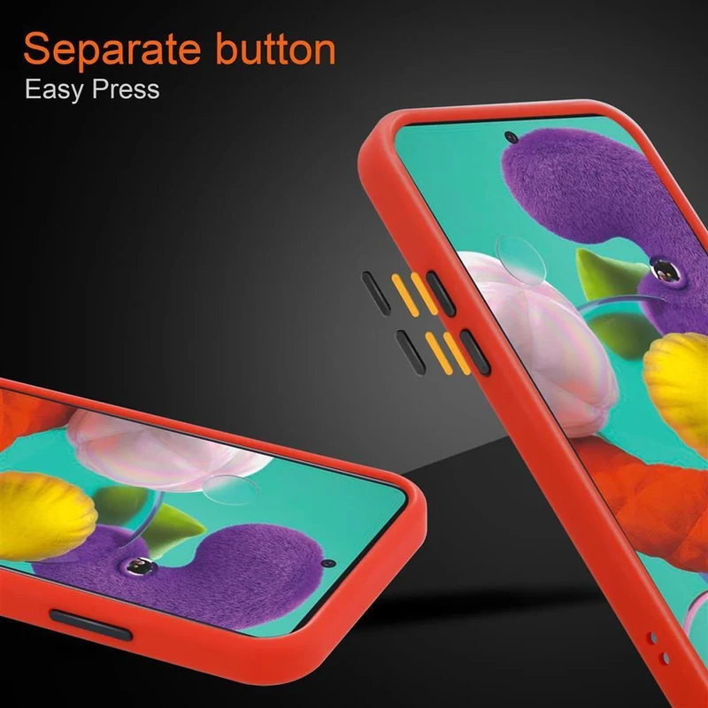 Cadorabo Hülle kompatibel mit Samsung Galaxy A51 4G / M40s Hybrid Schutzhülle mit TPU Silikon Innenseite und matter Kunststoff Rückseite