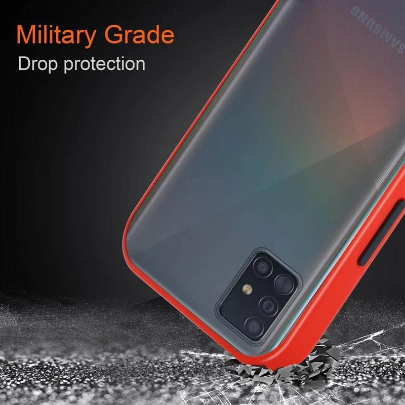 Cadorabo Hülle kompatibel mit Samsung Galaxy A51 4G / M40s Hybrid Schutzhülle mit TPU Silikon Innenseite und matter Kunststoff Rückseite