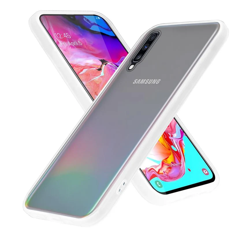 Cadorabo Hülle kompatibel mit Samsung Galaxy A70 / A70s Hybrid Schutzhülle mit TPU Silikon Innenseite und matter Kunststoff Rückseite