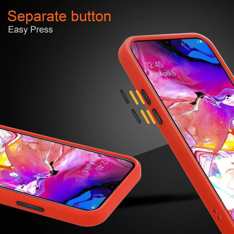 Cadorabo Hülle kompatibel mit Samsung Galaxy A70 / A70s Hybrid Schutzhülle mit TPU Silikon Innenseite und matter Kunststoff Rückseite
