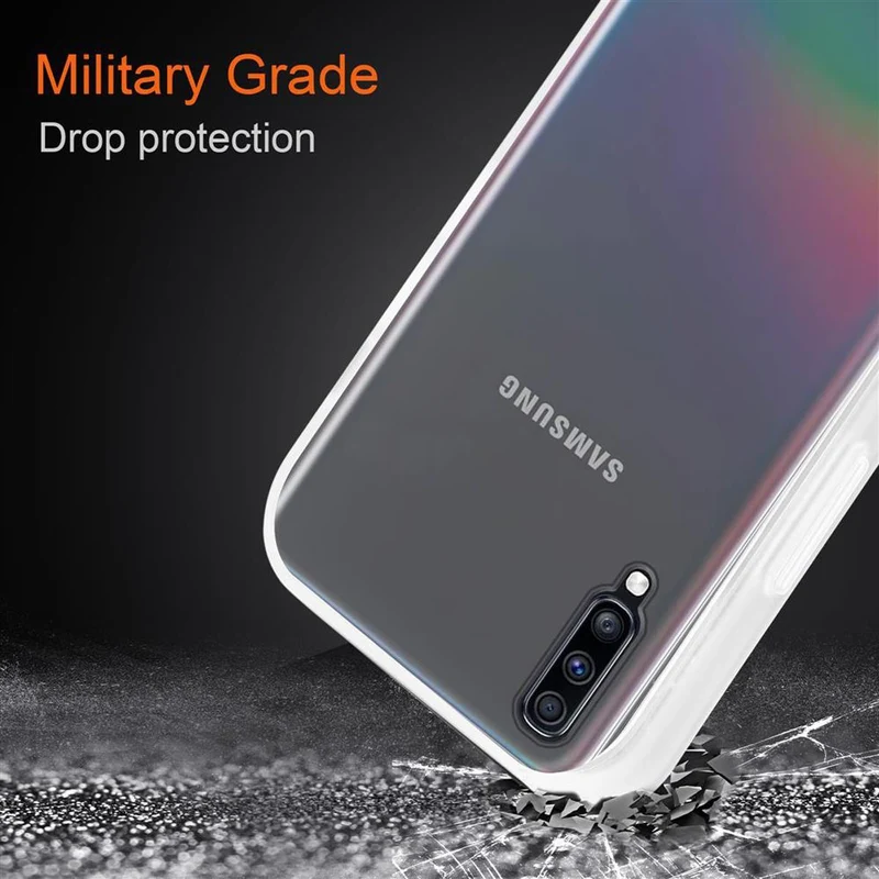 Cadorabo Hülle kompatibel mit Samsung Galaxy A70 / A70s Hybrid Schutzhülle mit TPU Silikon Innenseite und matter Kunststoff Rückseite