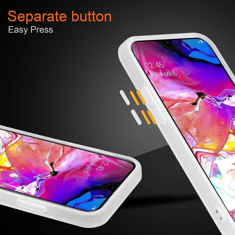 Cadorabo Hülle kompatibel mit Samsung Galaxy A70 / A70s Hybrid Schutzhülle mit TPU Silikon Innenseite und matter Kunststoff Rückseite