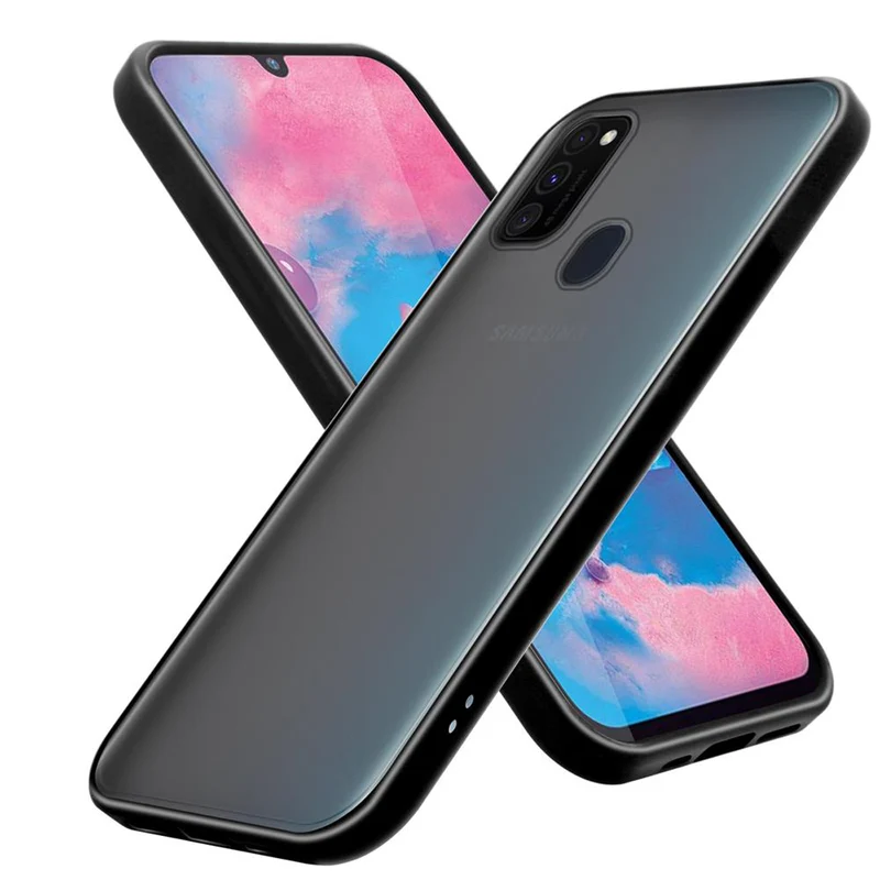 Cadorabo Hülle kompatibel mit Samsung Galaxy M21 / M30s Hybrid Schutzhülle mit TPU Silikon Innenseite und matter Kunststoff Rückseite
