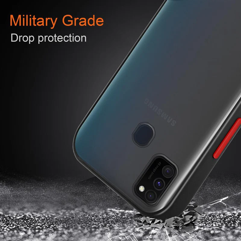 Cadorabo Hülle kompatibel mit Samsung Galaxy M21 / M30s Hybrid Schutzhülle mit TPU Silikon Innenseite und matter Kunststoff Rückseite