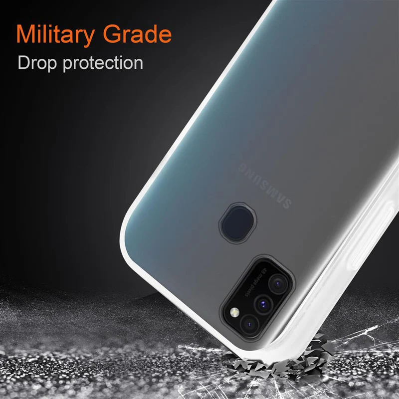 Cadorabo Hülle kompatibel mit Samsung Galaxy M21 / M30s Hybrid Schutzhülle mit TPU Silikon Innenseite und matter Kunststoff Rückseite