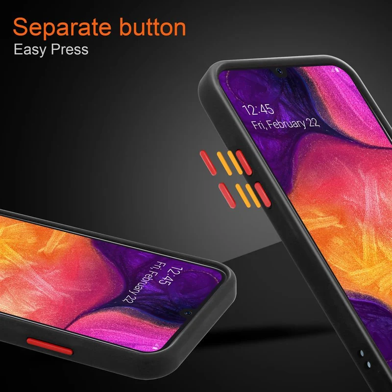 Cadorabo Hülle kompatibel mit Samsung Galaxy A50 4G / A50s / A30s Hybrid Schutzhülle mit TPU Silikon Innenseite und matter Kunststoff Rückseite