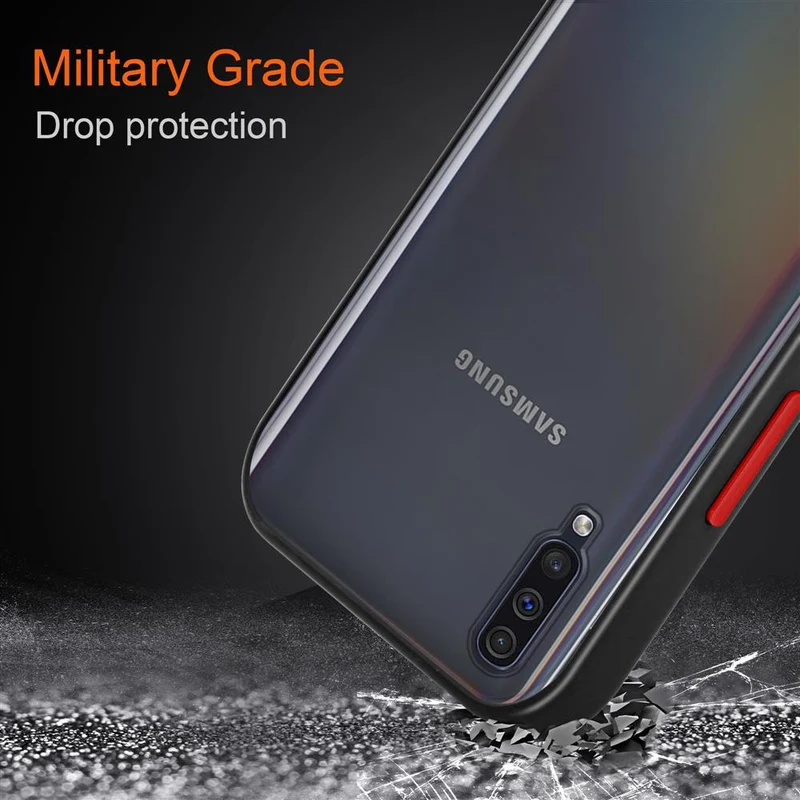 Cadorabo Hülle kompatibel mit Samsung Galaxy A50 4G / A50s / A30s Hybrid Schutzhülle mit TPU Silikon Innenseite und matter Kunststoff Rückseite