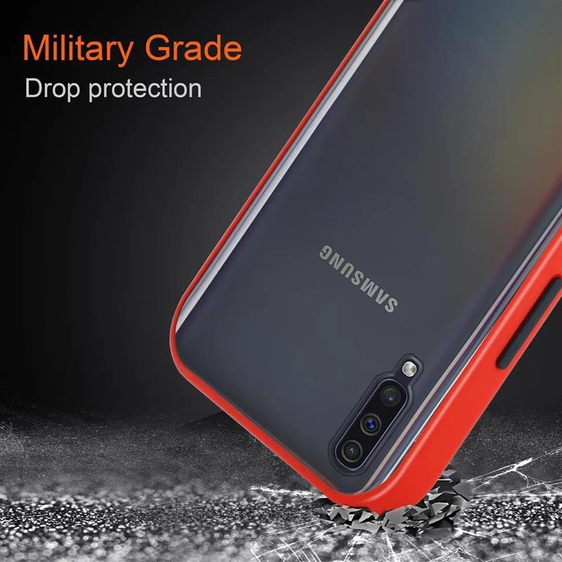 Cadorabo Hülle kompatibel mit Samsung Galaxy A50 4G / A50s / A30s Hybrid Schutzhülle mit TPU Silikon Innenseite und matter Kunststoff Rückseite