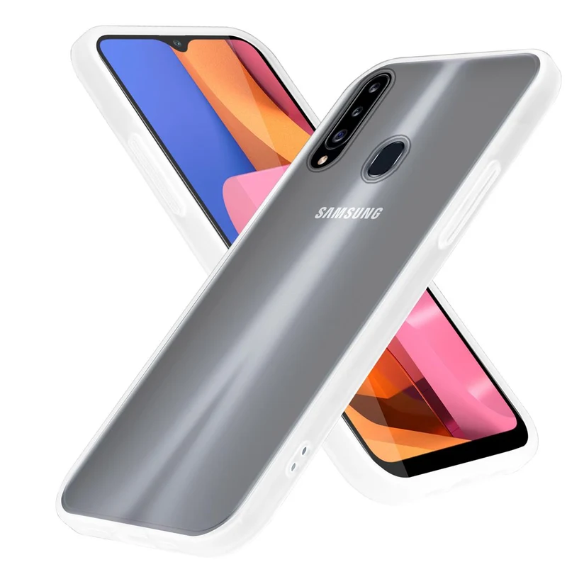 Cadorabo Hülle kompatibel mit Samsung Galaxy A20s Hybrid Schutzhülle mit TPU Silikon Innenseite und matter Kunststoff Rückseite