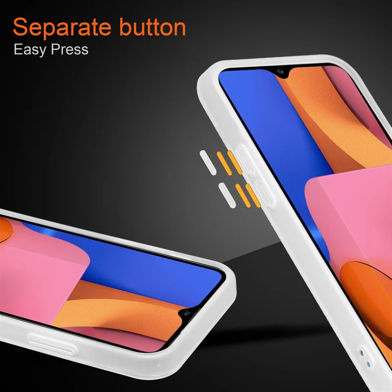 Cadorabo Hülle kompatibel mit Samsung Galaxy A20s Hybrid Schutzhülle mit TPU Silikon Innenseite und matter Kunststoff Rückseite