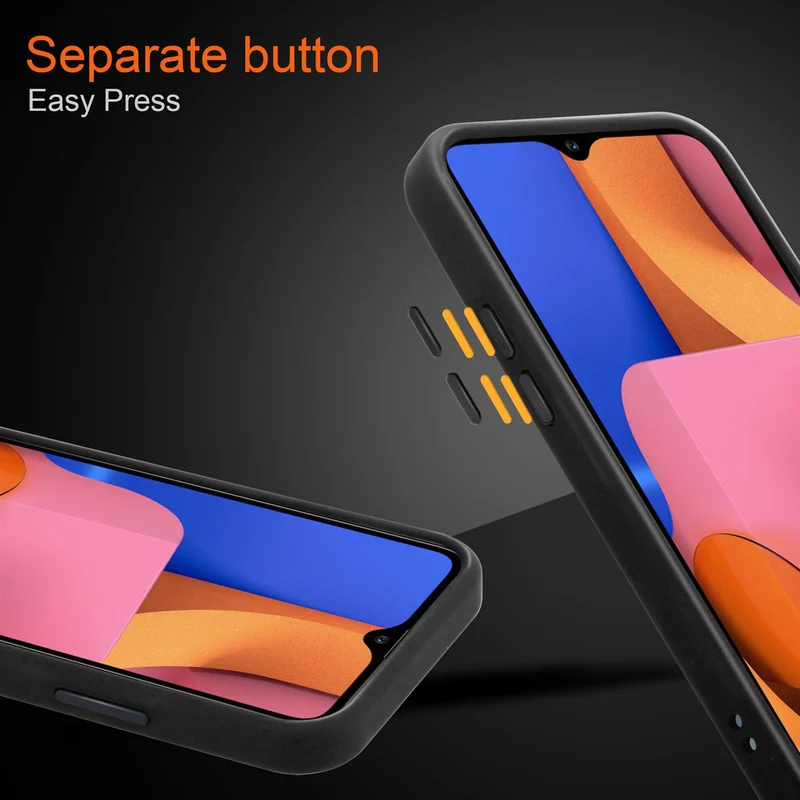 Cadorabo Hülle kompatibel mit Samsung Galaxy A20s Hybrid Schutzhülle mit TPU Silikon Innenseite und matter Kunststoff Rückseite