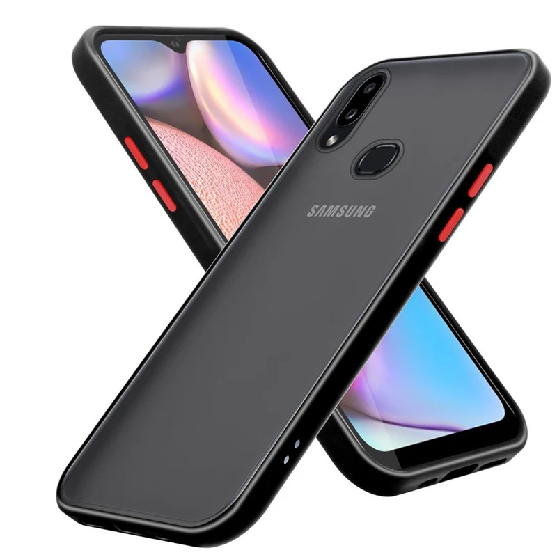 Cadorabo Hülle kompatibel mit Samsung Galaxy A10s / M01s Hybrid Schutzhülle mit TPU Silikon Innenseite und matter Kunststoff Rückseite