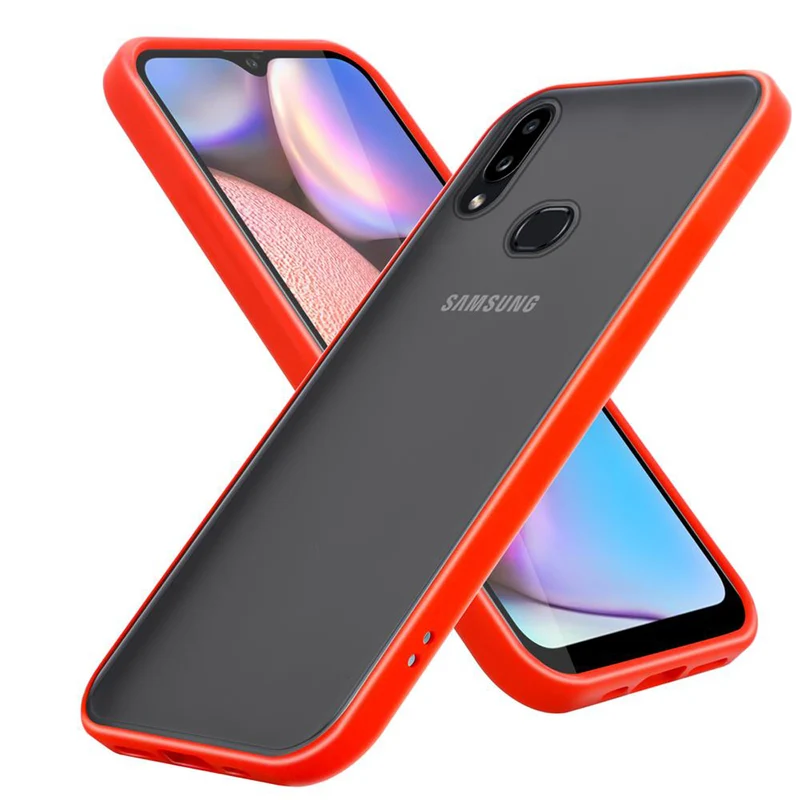 Cadorabo Hülle kompatibel mit Samsung Galaxy A10s / M01s Hybrid Schutzhülle mit TPU Silikon Innenseite und matter Kunststoff Rückseite