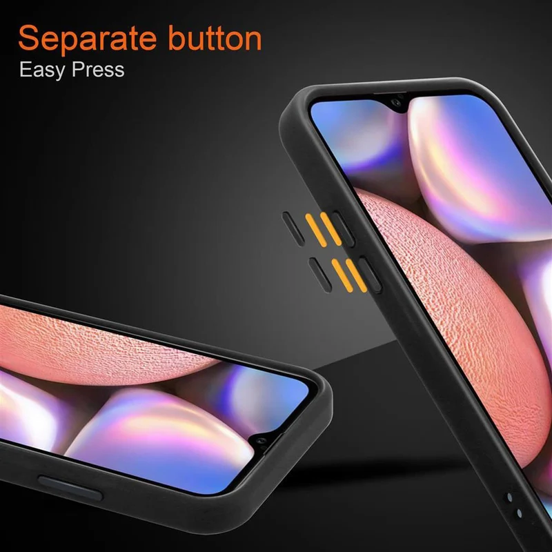Cadorabo Hülle kompatibel mit Samsung Galaxy A10s / M01s Hybrid Schutzhülle mit TPU Silikon Innenseite und matter Kunststoff Rückseite