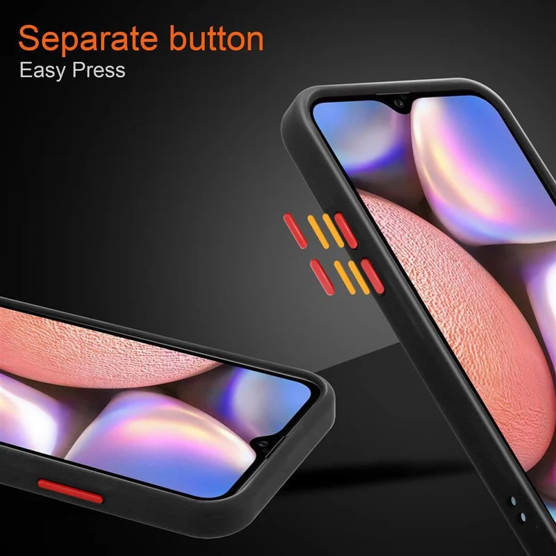 Cadorabo Hülle kompatibel mit Samsung Galaxy A10s / M01s Hybrid Schutzhülle mit TPU Silikon Innenseite und matter Kunststoff Rückseite
