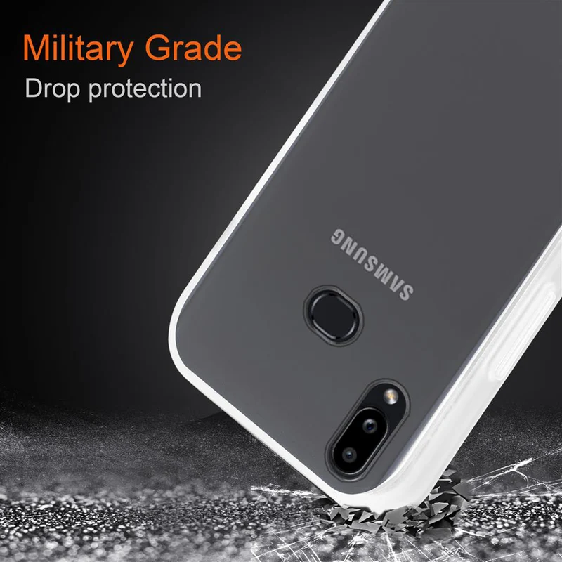 Cadorabo Hülle kompatibel mit Samsung Galaxy A10s / M01s Hybrid Schutzhülle mit TPU Silikon Innenseite und matter Kunststoff Rückseite