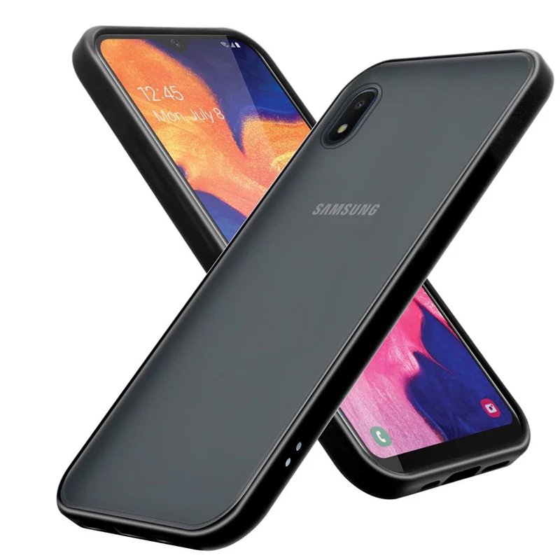 Cadorabo Hülle kompatibel mit Samsung Galaxy A10e / A20e Hybrid Schutzhülle mit TPU Silikon Innenseite und matter Kunststoff Rückseite