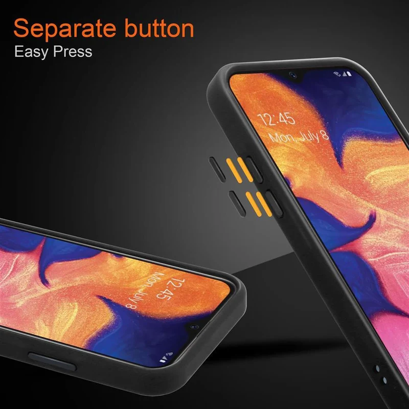 Cadorabo Hülle kompatibel mit Samsung Galaxy A10e / A20e Hybrid Schutzhülle mit TPU Silikon Innenseite und matter Kunststoff Rückseite