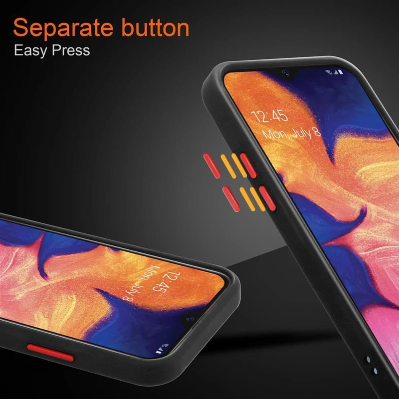 Cadorabo Hülle kompatibel mit Samsung Galaxy A10e / A20e Hybrid Schutzhülle mit TPU Silikon Innenseite und matter Kunststoff Rückseite