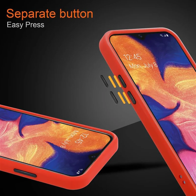 Cadorabo Hülle kompatibel mit Samsung Galaxy A10e / A20e Hybrid Schutzhülle mit TPU Silikon Innenseite und matter Kunststoff Rückseite