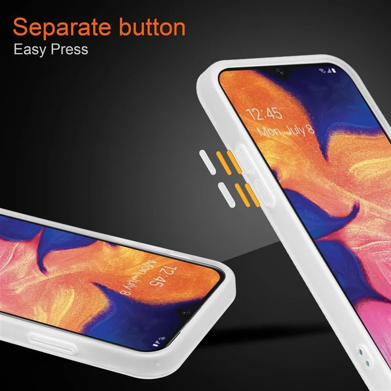 Cadorabo Hülle kompatibel mit Samsung Galaxy A10e / A20e Hybrid Schutzhülle mit TPU Silikon Innenseite und matter Kunststoff Rückseite