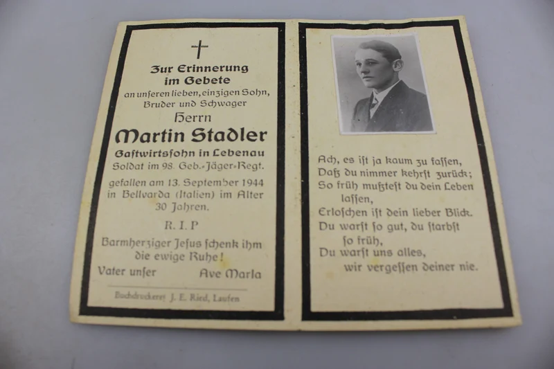 Sterbebilder Gebirgsjäger