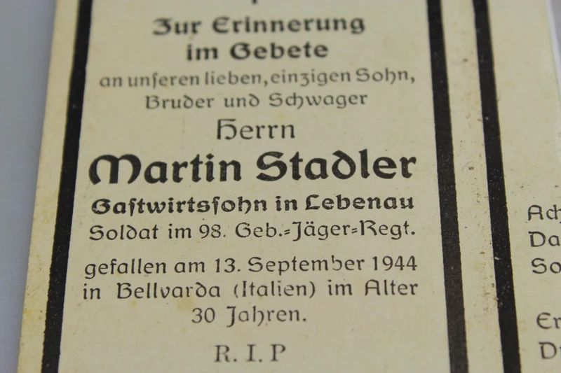 Sterbebilder Gebirgsjäger