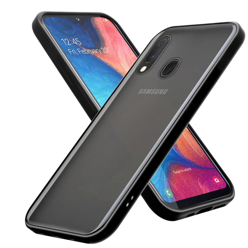 Cadorabo Hülle kompatibel mit Samsung Galaxy A10e / A20e Hybrid Schutzhülle mit TPU Silikon Innenseite und matter Kunststoff Rückseite
