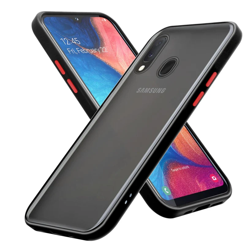 Cadorabo Hülle kompatibel mit Samsung Galaxy A10e / A20e Hybrid Schutzhülle mit TPU Silikon Innenseite und matter Kunststoff Rückseite