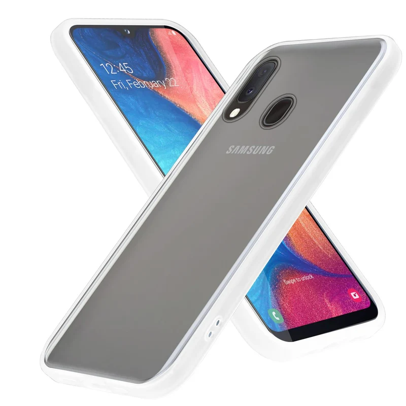 Cadorabo Hülle kompatibel mit Samsung Galaxy A10e / A20e Hybrid Schutzhülle mit TPU Silikon Innenseite und matter Kunststoff Rückseite
