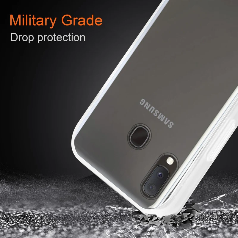 Cadorabo Hülle kompatibel mit Samsung Galaxy A10e / A20e Hybrid Schutzhülle mit TPU Silikon Innenseite und matter Kunststoff Rückseite