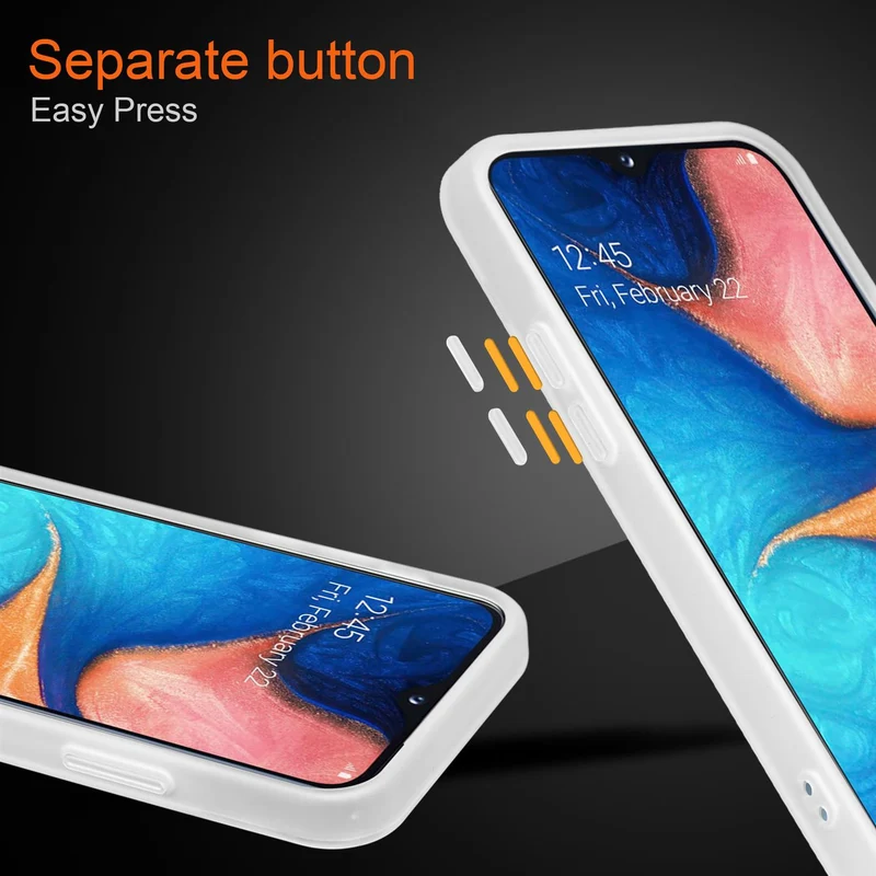 Cadorabo Hülle kompatibel mit Samsung Galaxy A10e / A20e Hybrid Schutzhülle mit TPU Silikon Innenseite und matter Kunststoff Rückseite