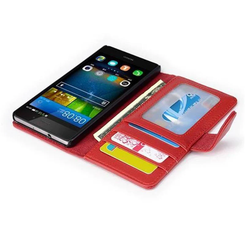 Cadorabo Hülle kompatibel mit Huawei P8 LITE 2015 Schutzhülle mit Magnetverschluss und 3 Kartenfächern