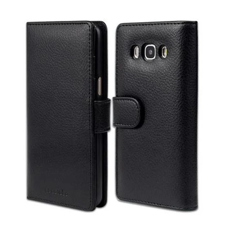 Cadorabo Hülle kompatibel mit Samsung Galaxy J5 2016 Schutzhülle mit Magnetverschluss und 3 Kartenfächern
