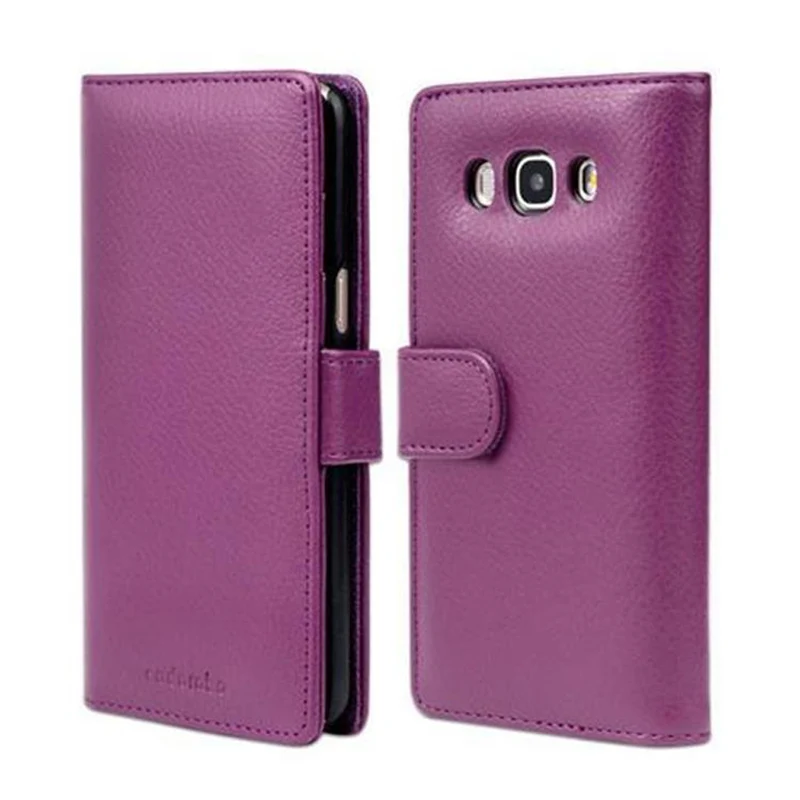 Cadorabo Hülle kompatibel mit Samsung Galaxy J5 2016 Schutzhülle mit Magnetverschluss und 3 Kartenfächern