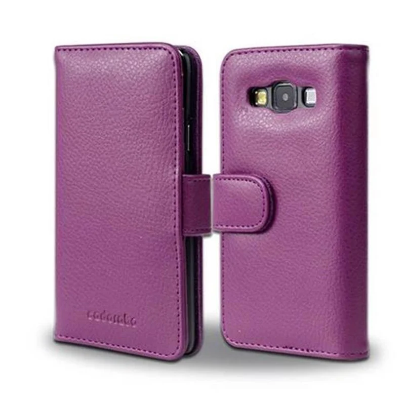 Cadorabo Hülle kompatibel mit Samsung Galaxy A3 2015 Schutzhülle mit Magnetverschluss und 3 Kartenfächern