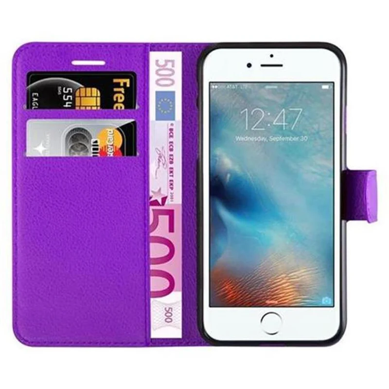 Cadorabo Hülle kompatibel mit Apple iPhone 7 / 7S / 8 / SE 2020 Schutzhülle mit Magnetverschluss, Standfunktion und Kartenfach