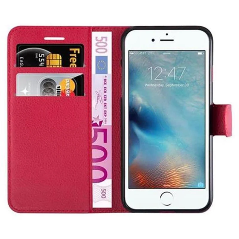 Cadorabo Hülle kompatibel mit Apple iPhone 7 / 7S / 8 / SE 2020 Schutzhülle mit Magnetverschluss, Standfunktion und Kartenfach
